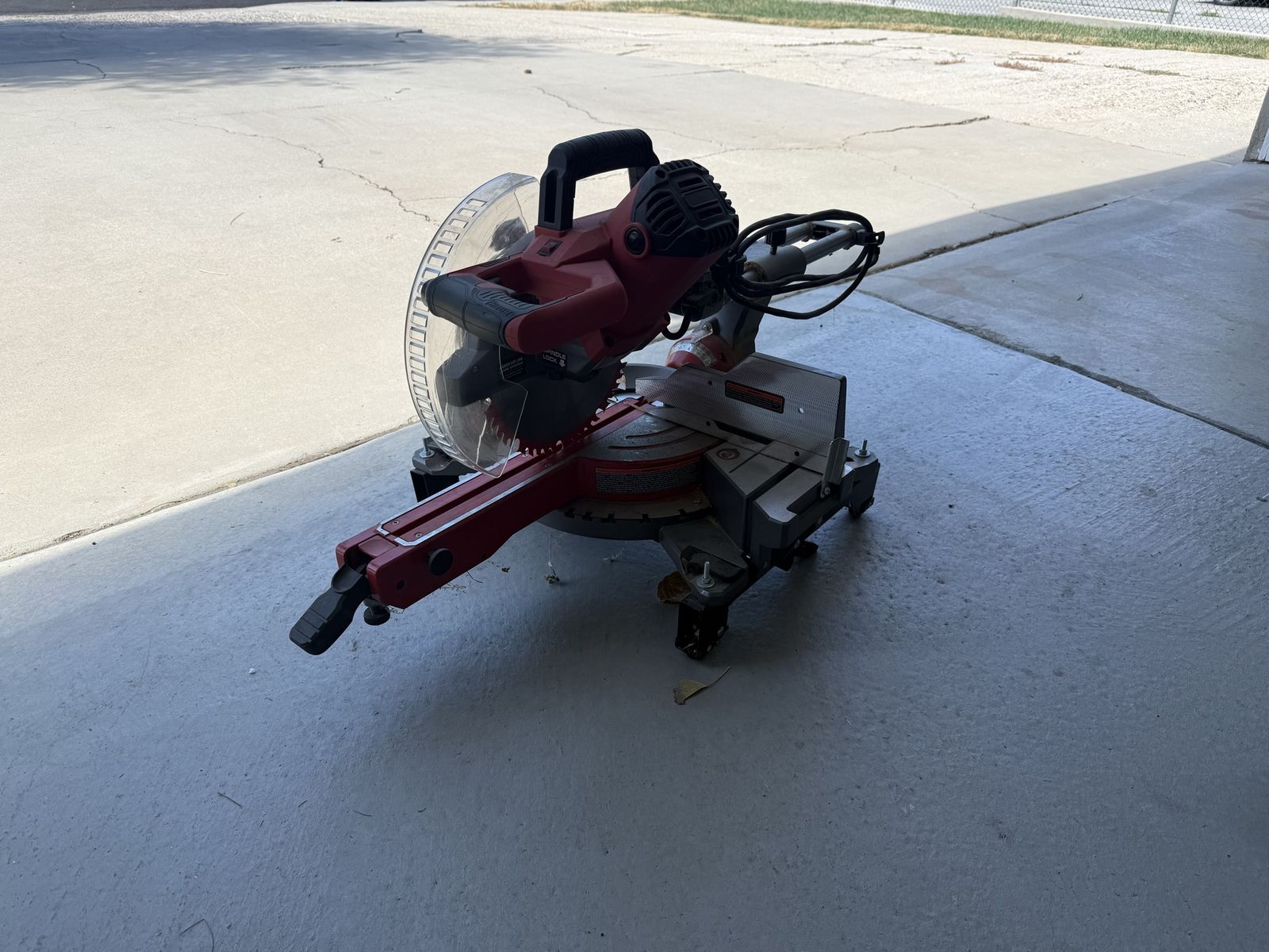 Bauer 12" Dual-Bevel Sliding Compound Miter Saw with Laser Guide and Folding Stand