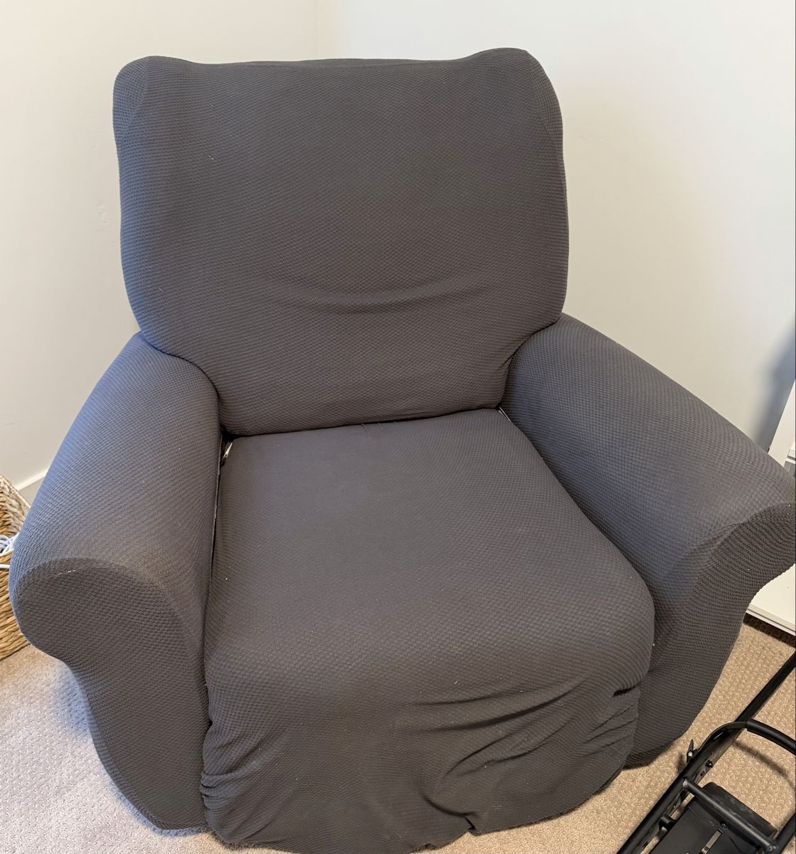 Recliner Chair with Gray cover
