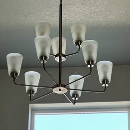 New! Generation Lighting 9-Light Chandelier – Brushed Nickel