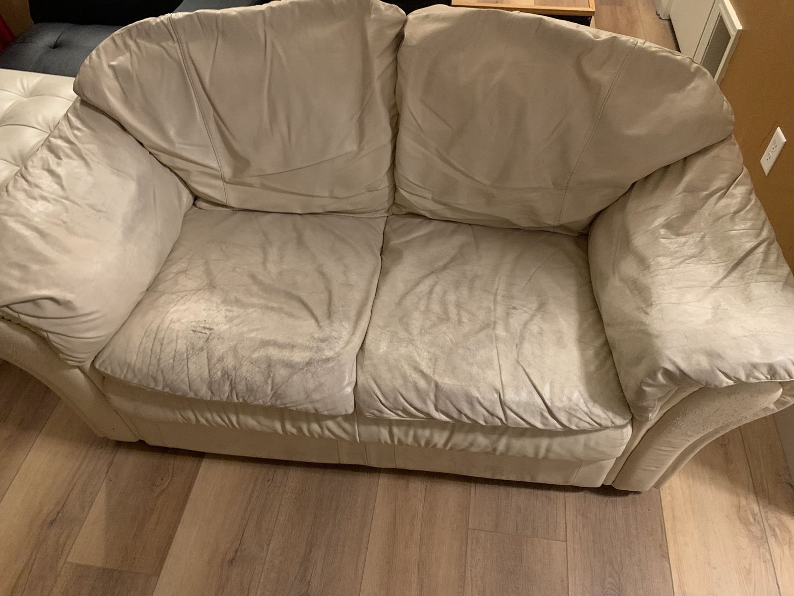 Free Leather loveseat