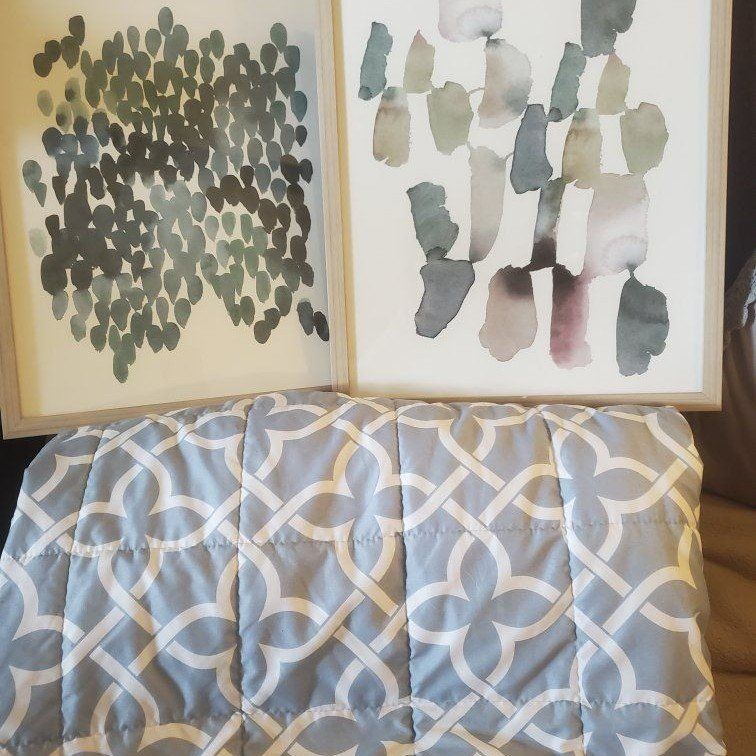Cal King/King Comforter& Art Decor Included