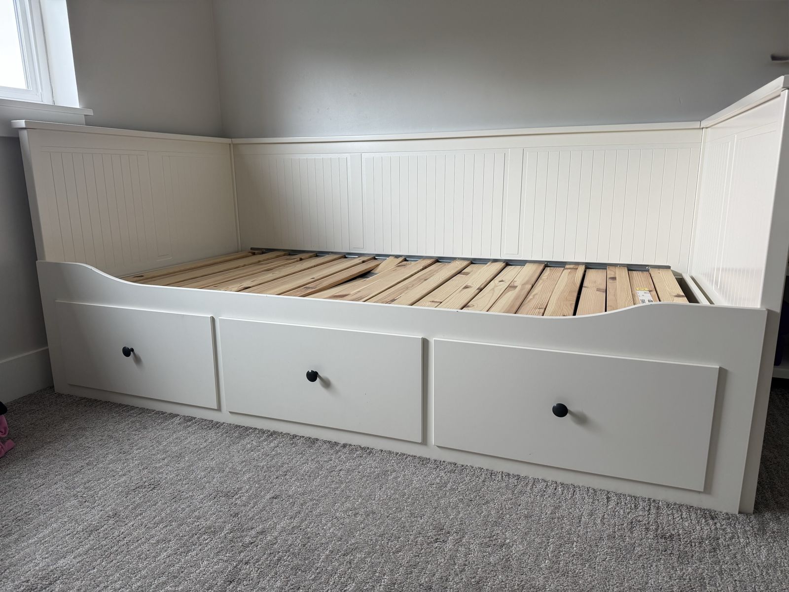 Twin Daybed Frame with Trundle and Storage