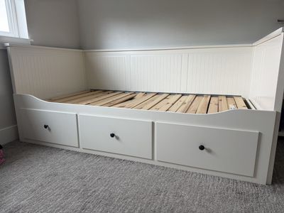 Twin Daybed Frame with Trundle and Storage