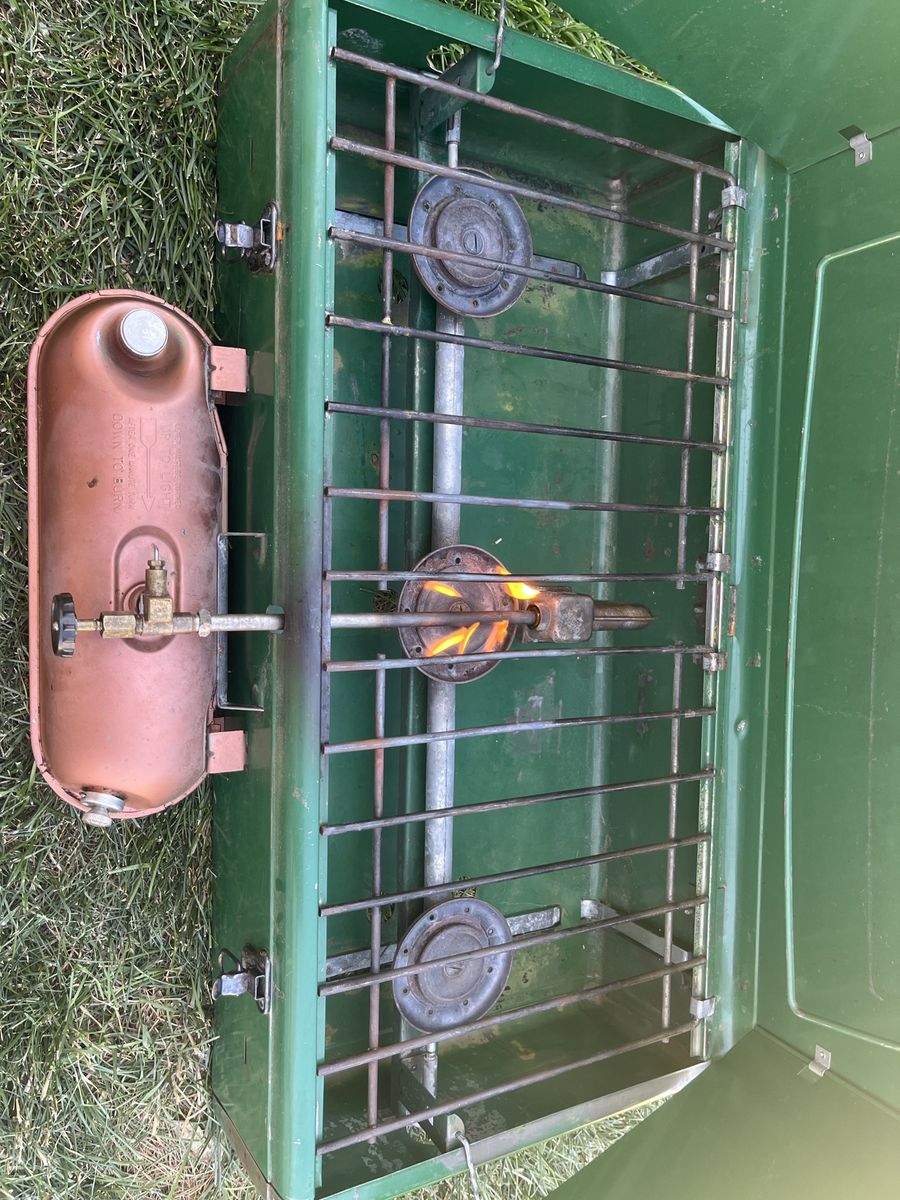 Vintage Coleman  3 burner Stove with Fuel Tank