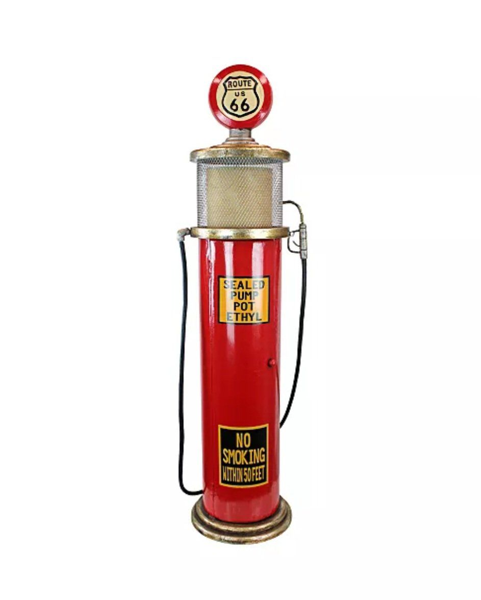 Design Toscano Route 66 Gas Pump Floor Lamp and Collectible Cabinet - Medium. Excellent Conditions!