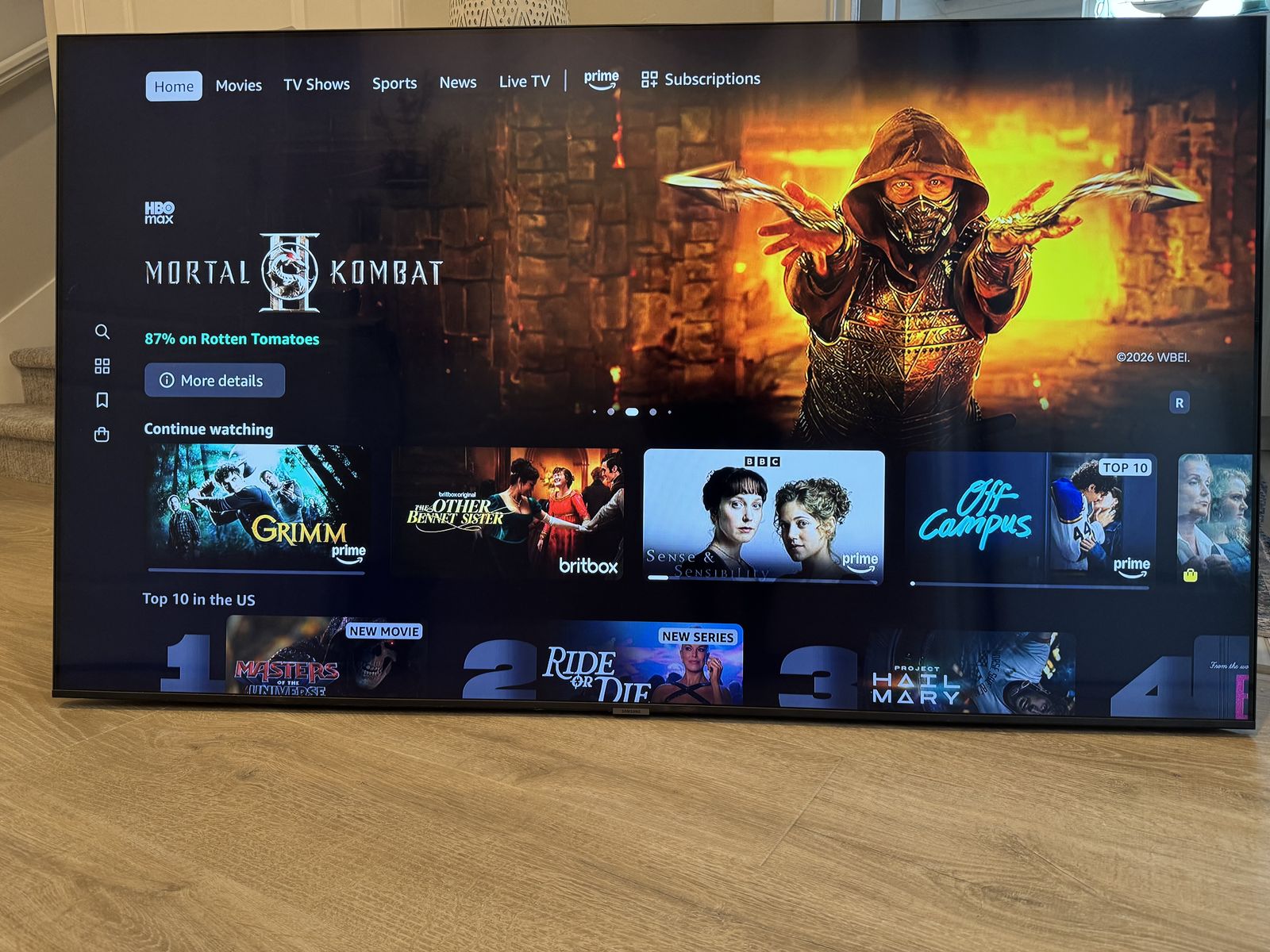 Samsung 65 inch television with mount