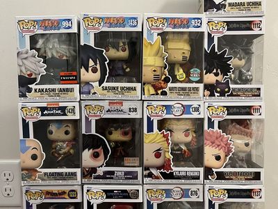 Funko Pop lot - Jujutsu Kaisen, Demon Slayer, Naruto, Spiderman, Avatar: the Last Airbender