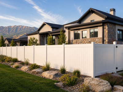 White Vinyl Privacy Fence Panels | New, Low Maintenance