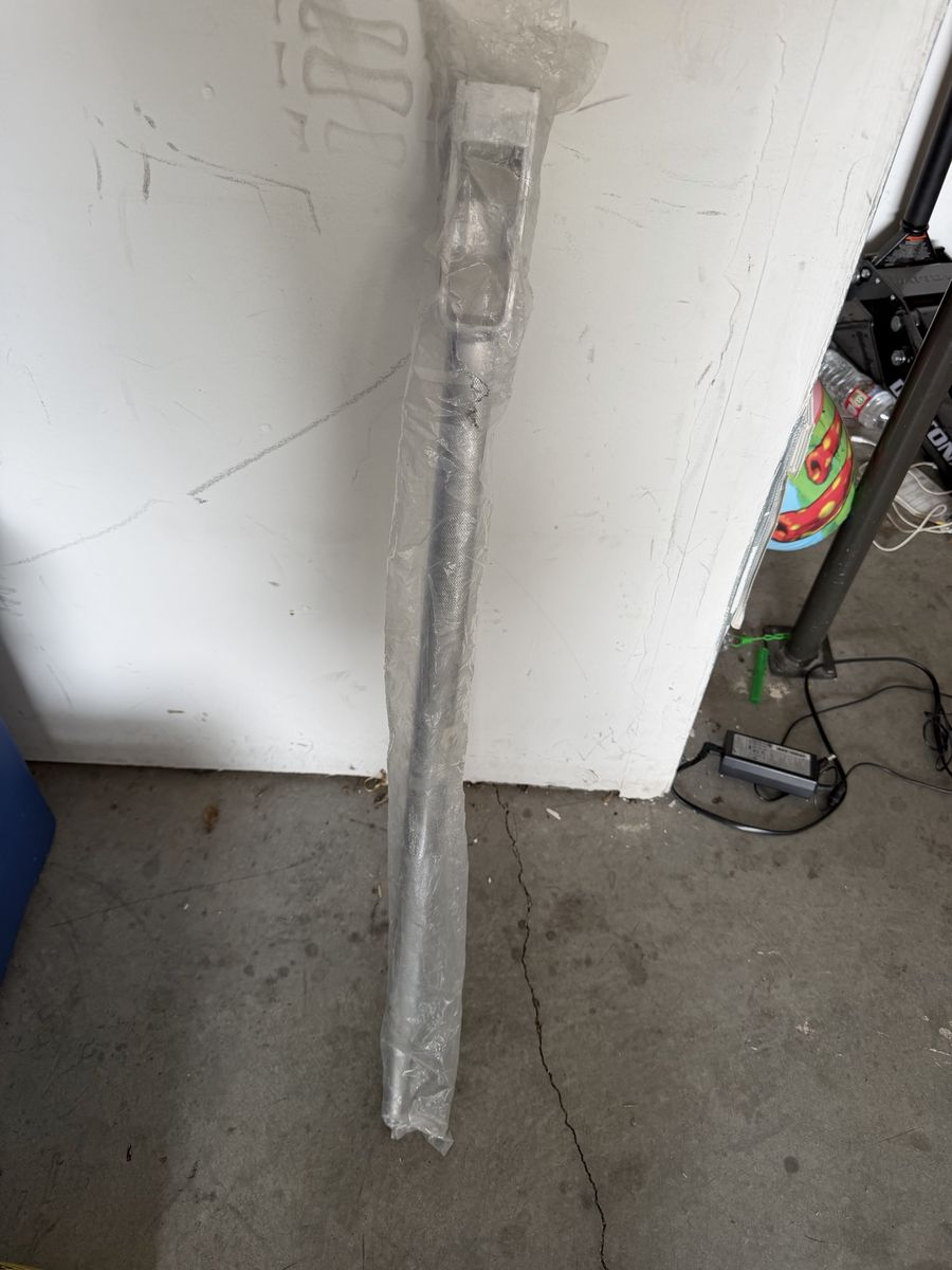 Chrome winch bar for flatbed