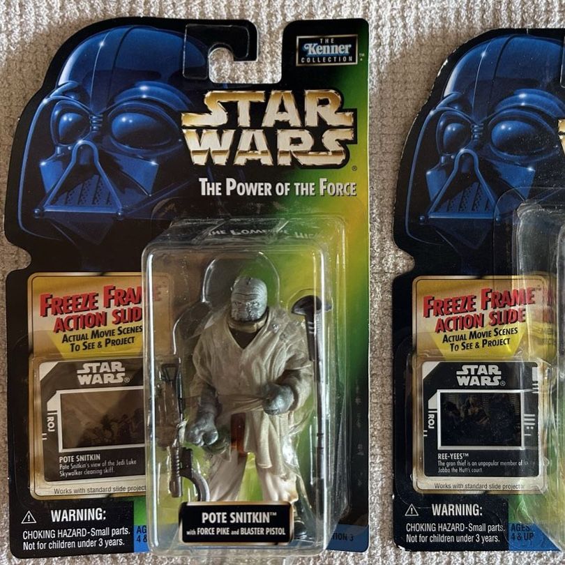 90’s Star Wars Kenner Power of the Force Pote Snitchin w/Force Pike & Blaster Pistol Action Figure 1998