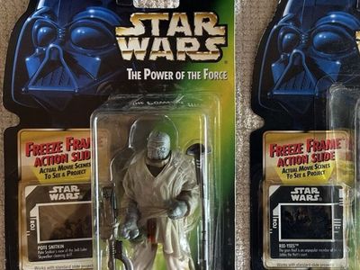 90’s Star Wars Kenner Power of the Force Pote Snitchin w/Force Pike & Blaster Pistol Action Figure 1998