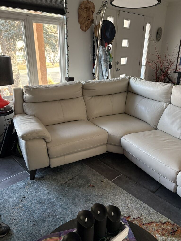 White Leather Couch