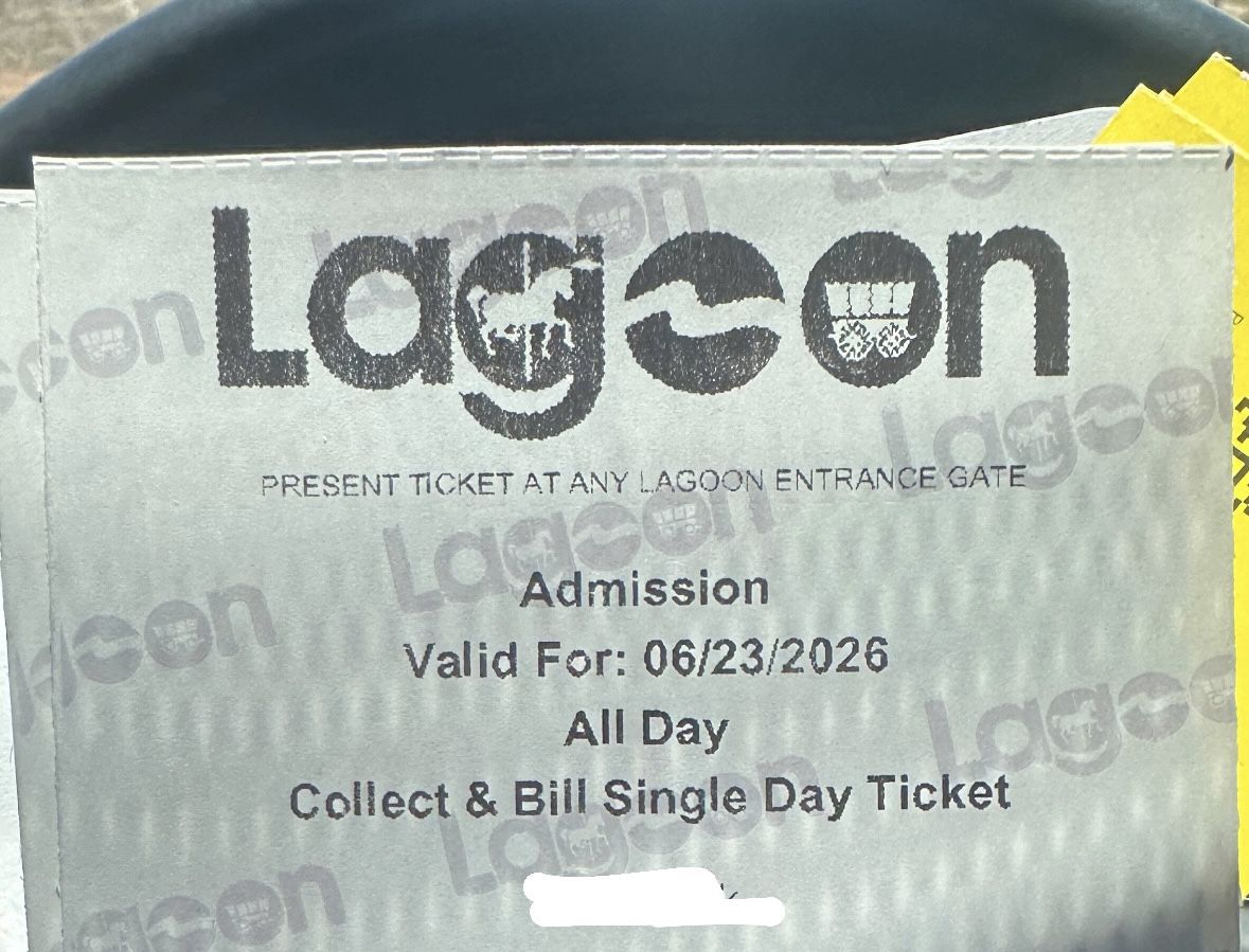 5 lagoon tickets and parking pass