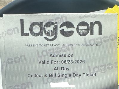 5 lagoon tickets and parking pass