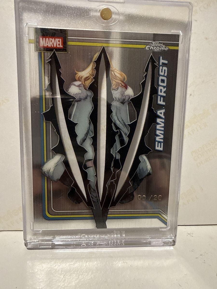 Topps Chrome Marvel Emma Frost 034 Slashed Parallel Trading Card 08/20