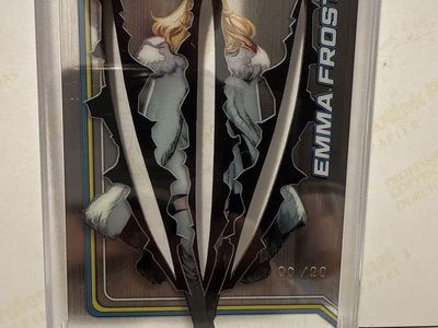Topps Chrome Marvel Emma Frost 034 Slashed Parallel Trading Card 08/20