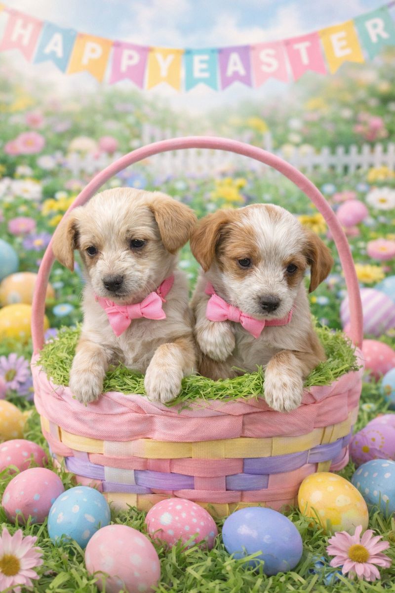 Maltipoo Girls  Ready just In Time For Easter!