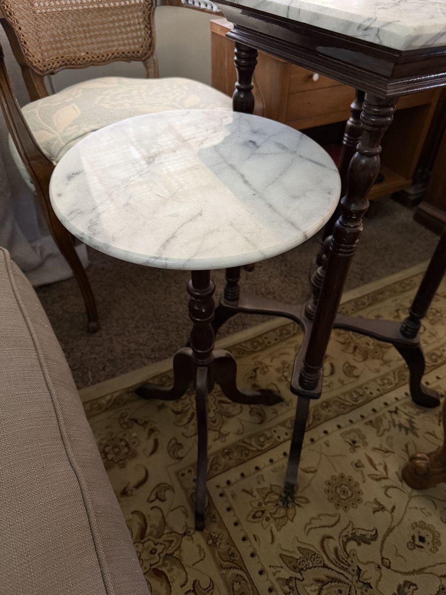 Vintage VictorianMahogany Marble Table Plant Stand