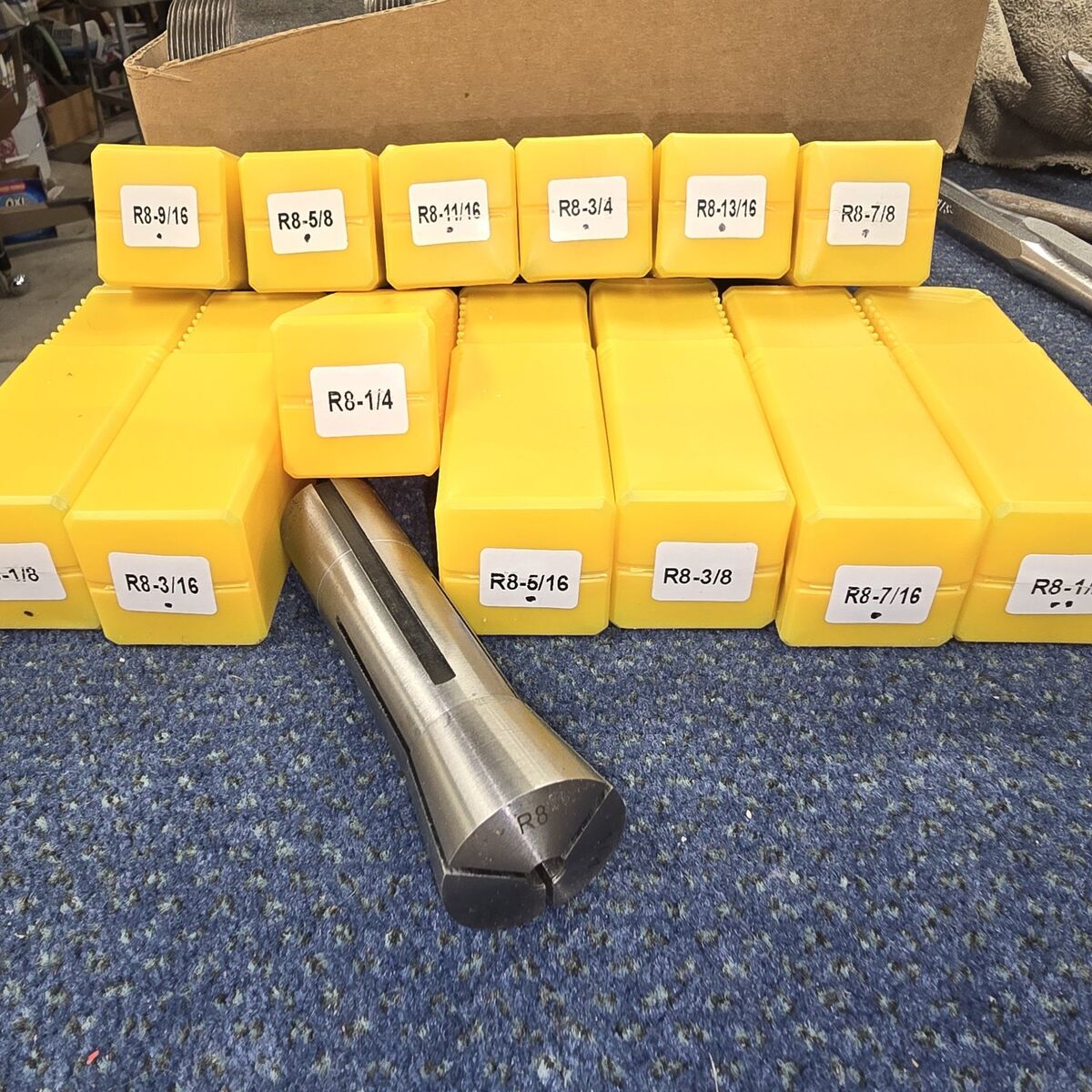 R-8 Collet set-11pc set-1/8" to 3/4" DIA.-NEW COND