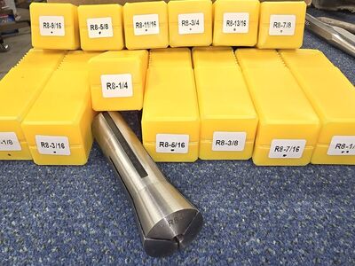 R-8 Collet set-11pc set-1/8" to 3/4" DIA.-NEW COND