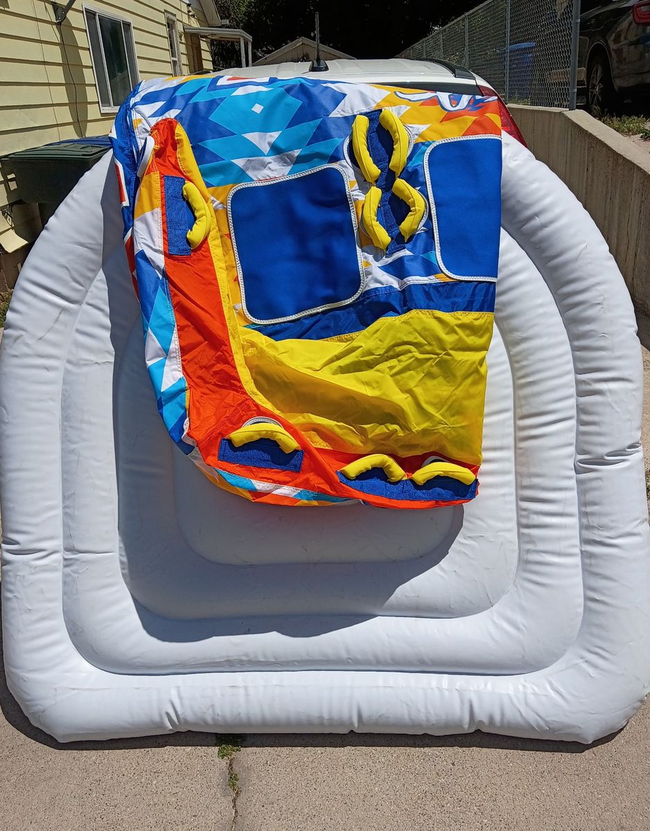 WOW Max Vibes 3-Person Towable Tube - Deck Style, Vibrant Colors, Water Sports Fun