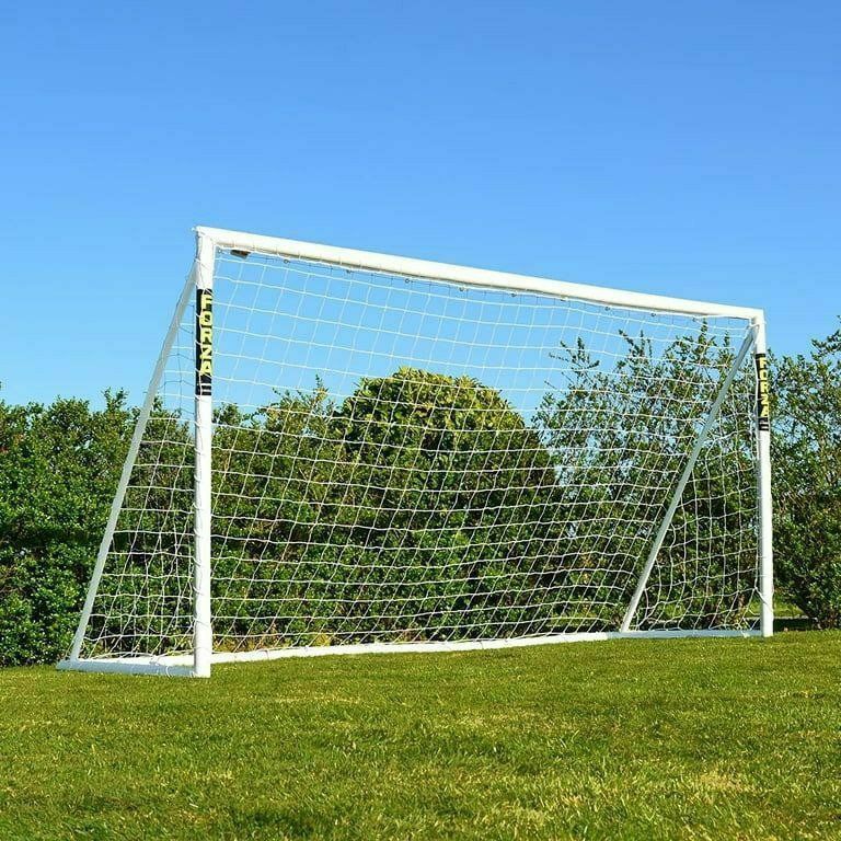 NEW FORZA 12 ft x 6 ft Soccer Goal Outdoor Backyard All-Weather Practice Unbreakable Goalpost White