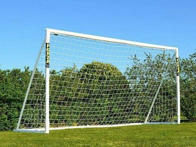 NEW FORZA 12 ft x 6 ft Soccer Goal Outdoor Backyard All-Weather Practice Unbreakable Goalpost White