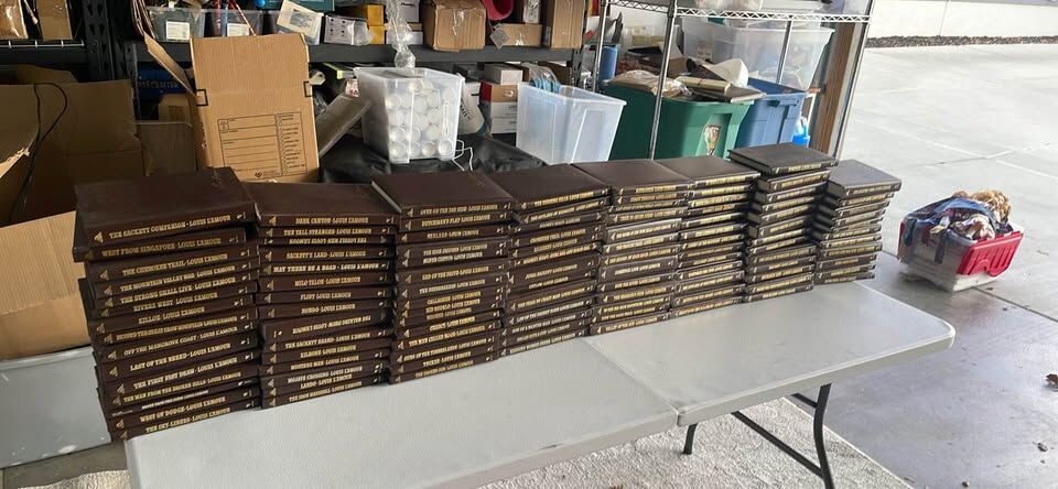 115 of Louis L’Amour leatherette books