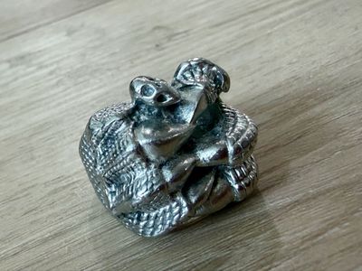 Sterling Silver Cobra Snake Ring size 9