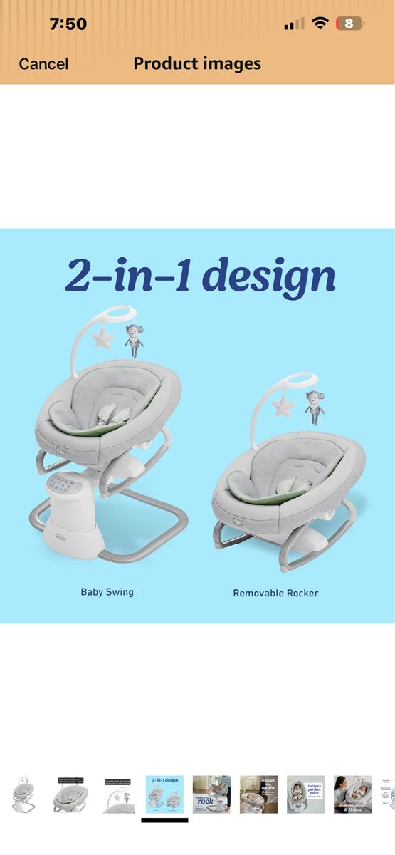 Graco 2-in-1 Baby Swing and Removable Rocker