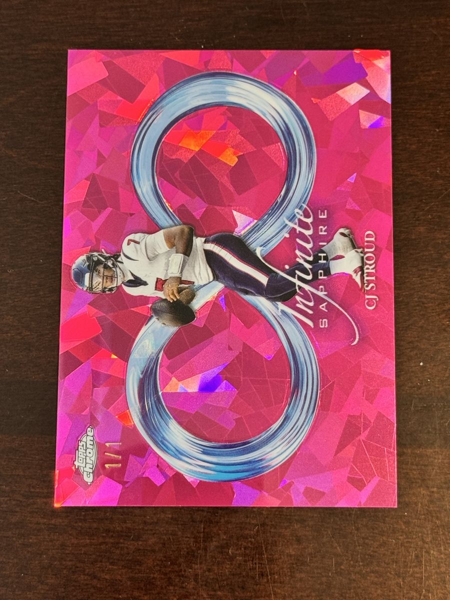 2023 Topps Chrome Infinite Sapphire CJ Stroud 1/1 Pink Prizm Rookie Card
