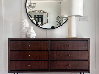 Vintage Lane Walnut Dresser – Mid Century Modern 6 Drawer Chest