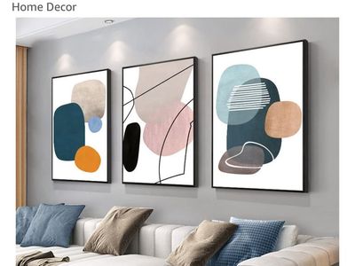 Framed Large Wall Arts 24” x 32” Set of 3