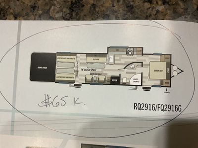 2022 Forest River FRQ2916 Toy Hauler Travel Trailer - 16' Garage, Solar, Generator, Slide Out