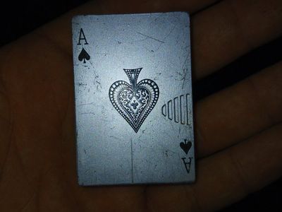 Vintage Style Metal Ace of Spades Novelty Pocket Lighter