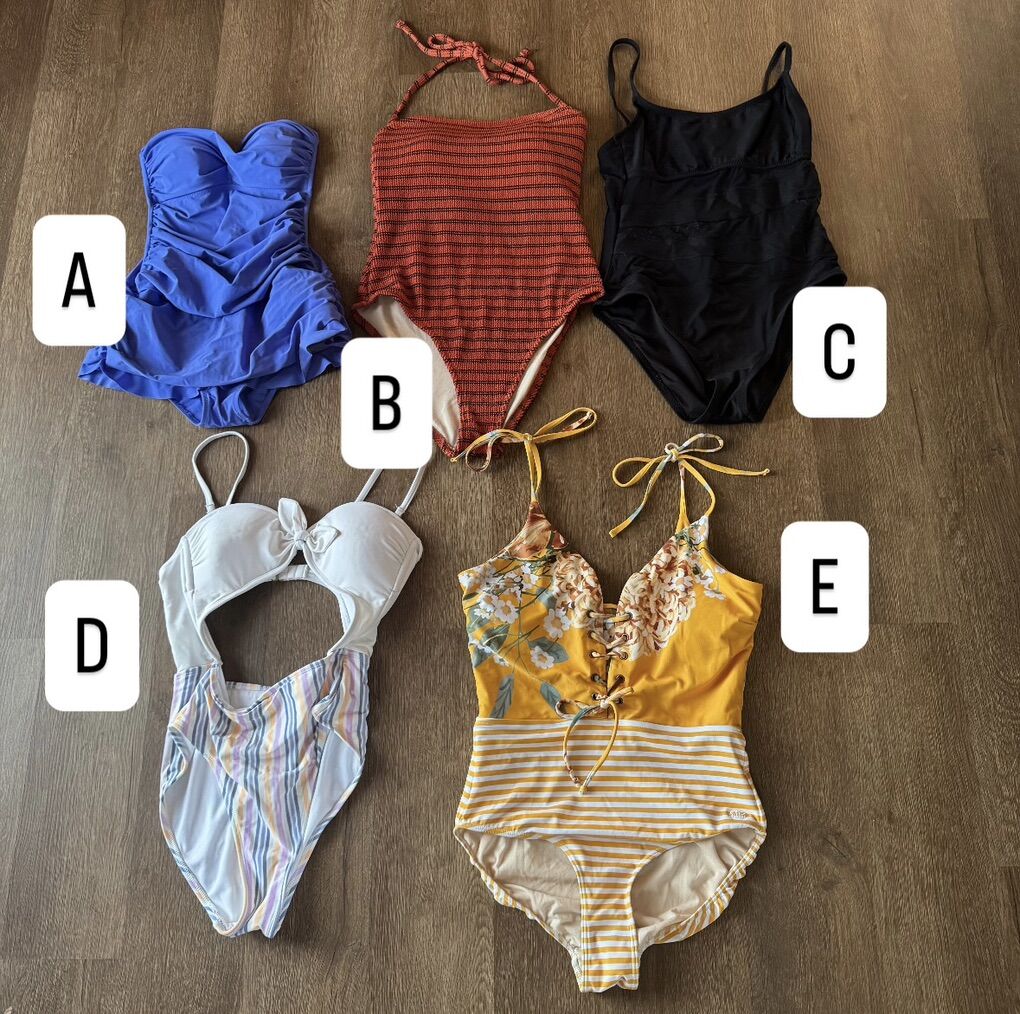 Women’s One Piece Swimsuits Size Medium Albion