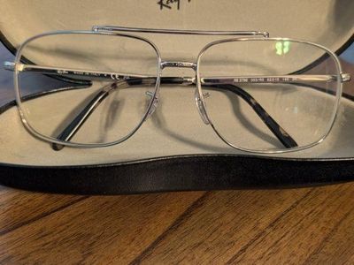 Ray-Ban Silver Aviator Eyeglasses Frame with Case