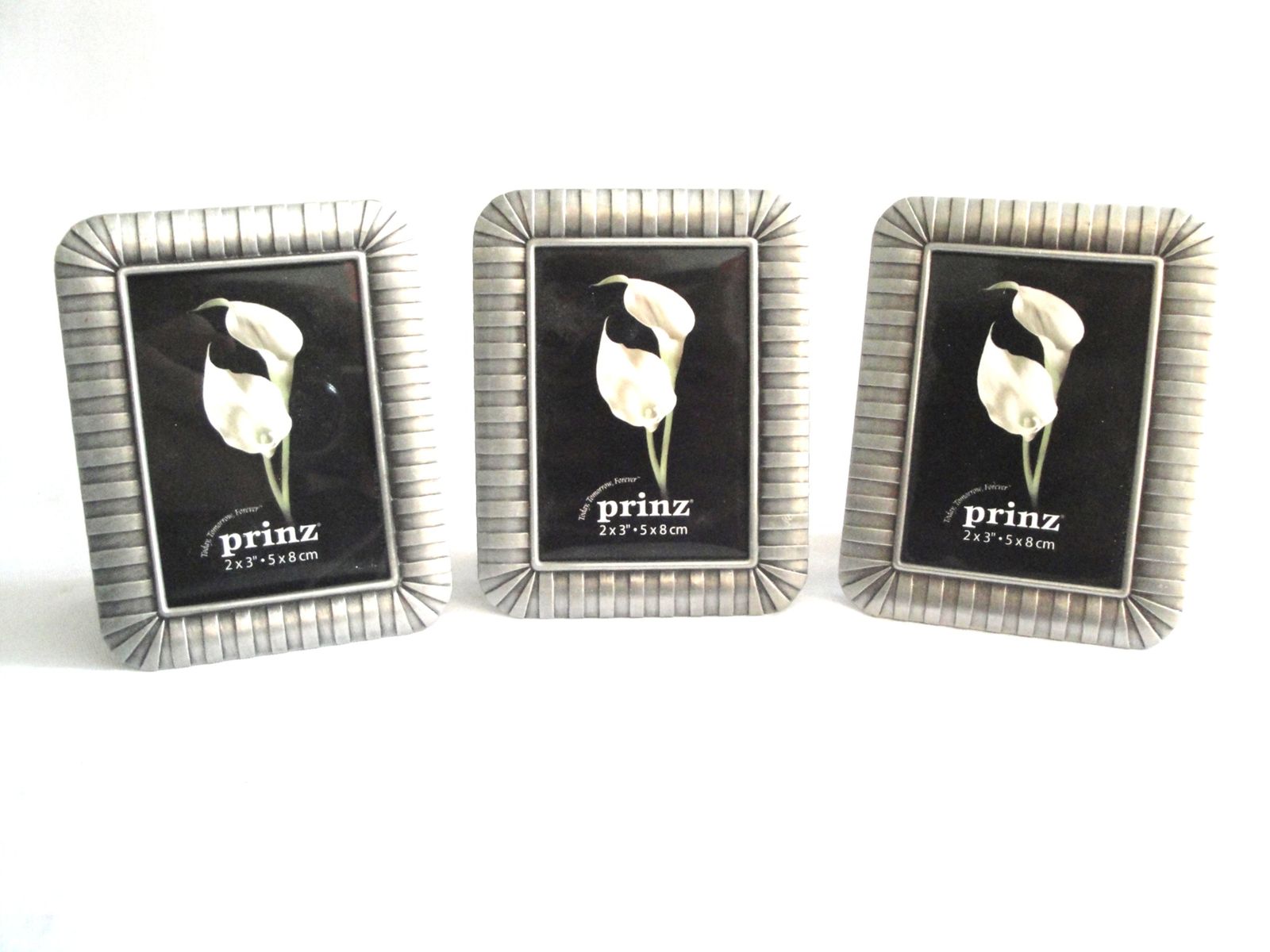 Vintage Matching Set of Prinz 2x3 Inch Pewter Picture Frames