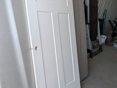 White Craftsman 3-Panel Interior Door Slab