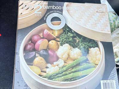 2 Tier Bambo Steamer 10 Inch
