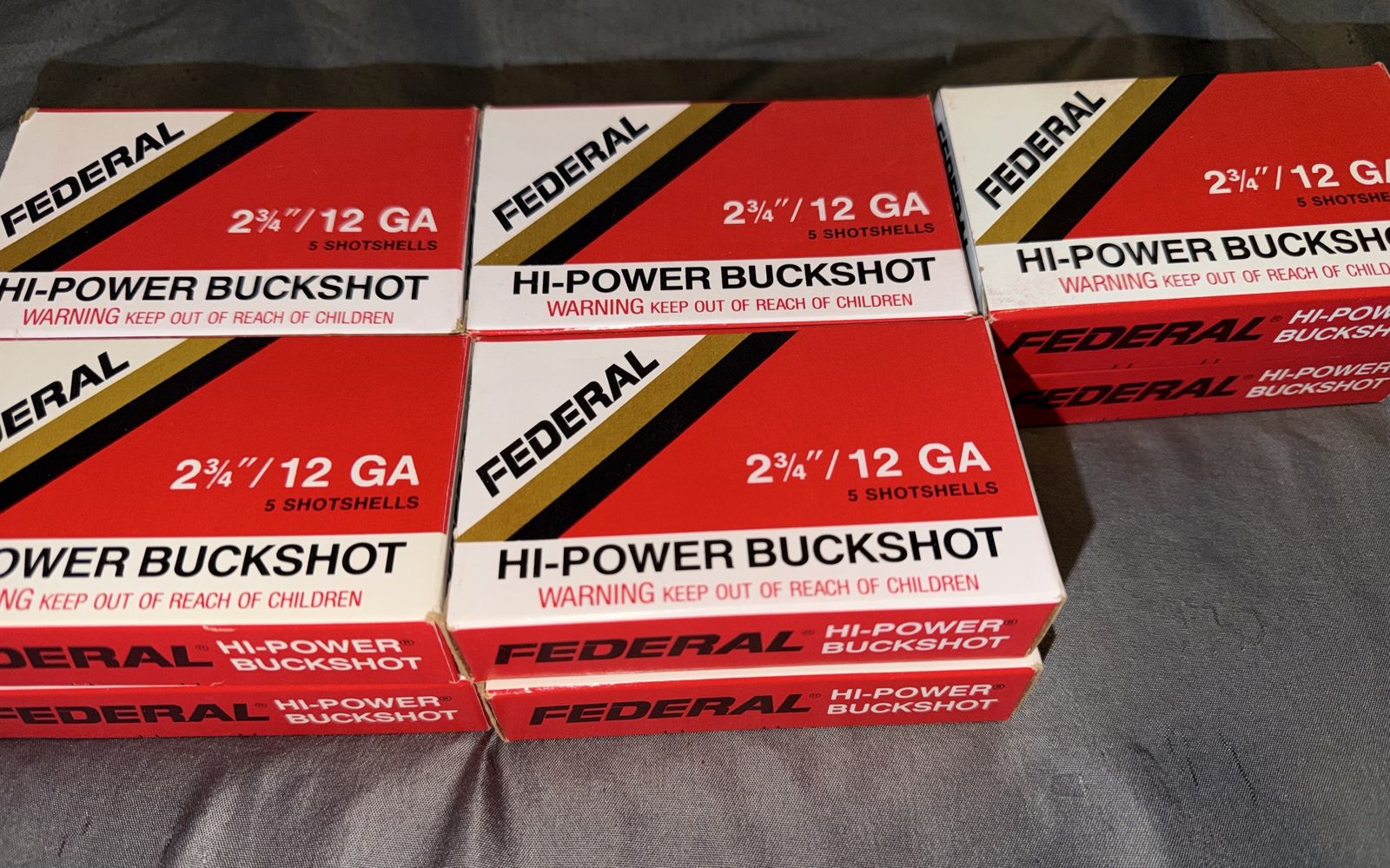 Federal HI-Power Buckshot 12 GA 5 round per box