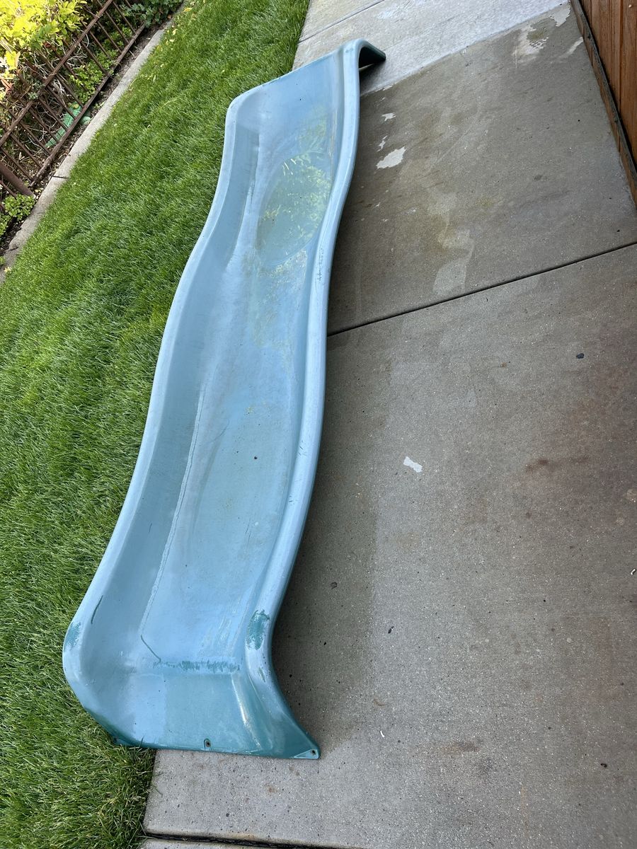 Thick industrial 8 foot long slide. It is faded bu