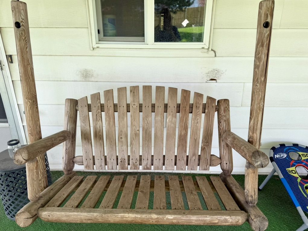Custom Hanging Log Swing
