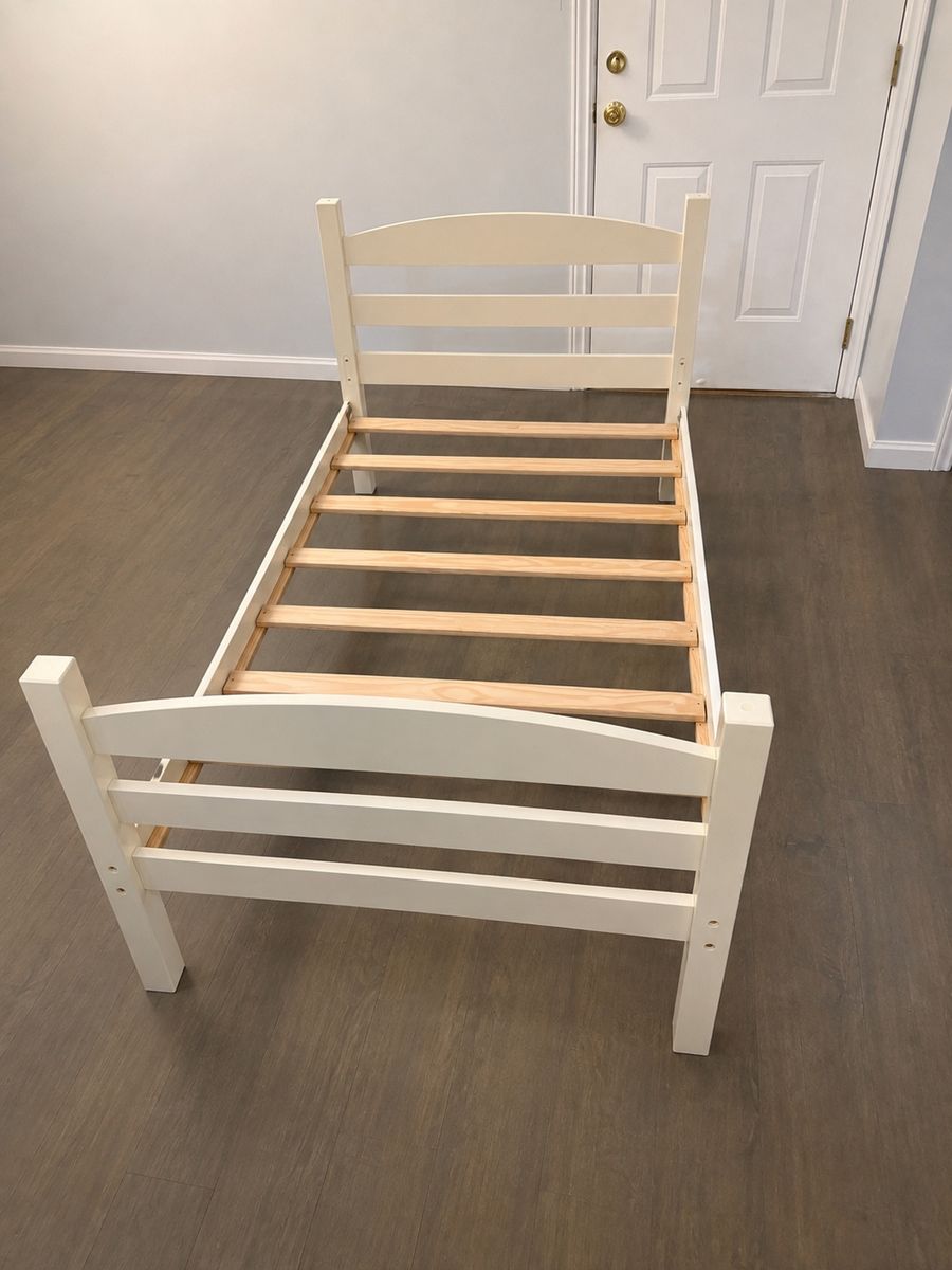 Off-White Twin Bed Frame