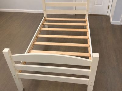 Off-White Twin Bed Frame