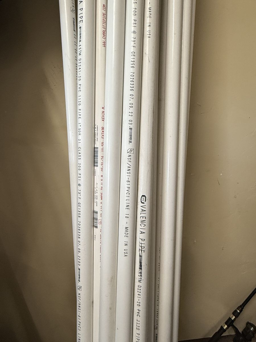 PVC pipe 1in x 10ft