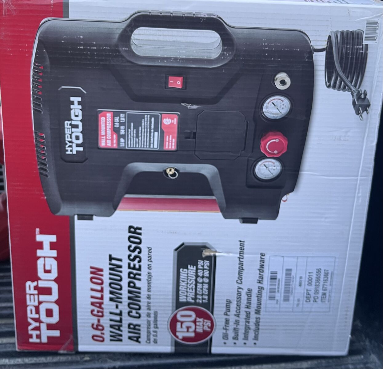 Wall mount air compressor