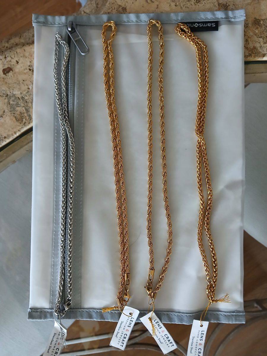 NEW Lens & Craft Stainless Steel Necklaces - Brand New W/ Tags (Read Desc)