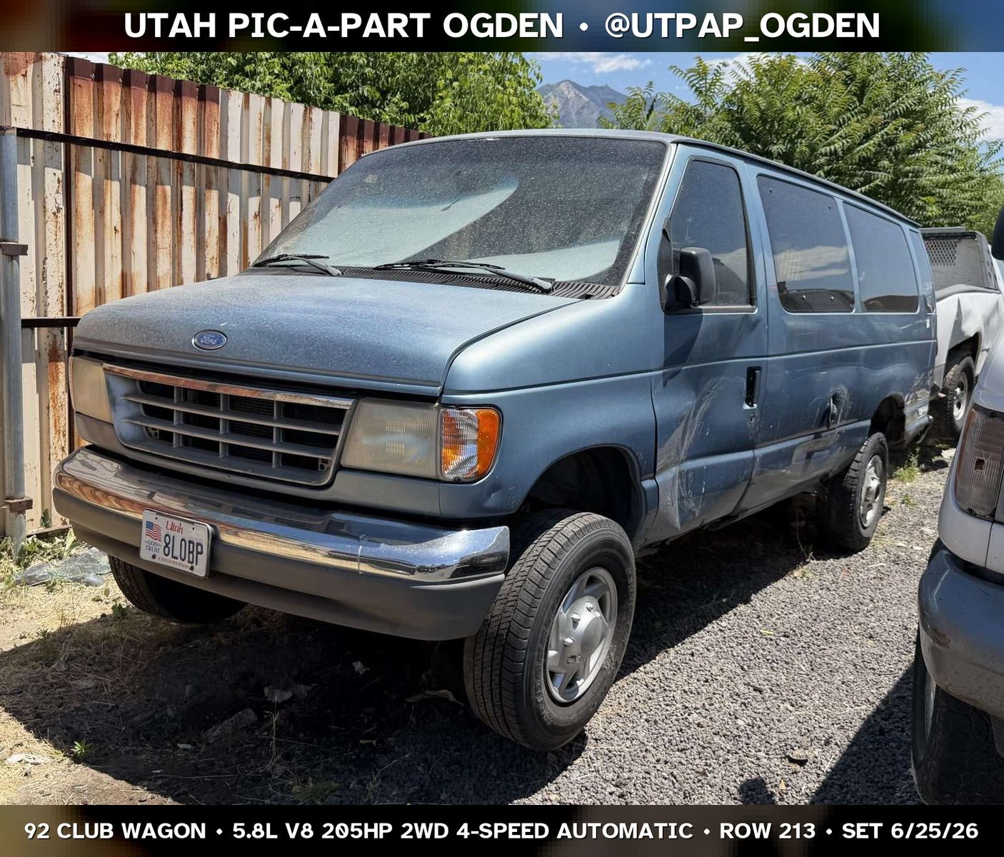 1992 Ford Club Wagon Parts - UTPAP Ogden