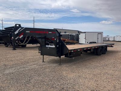 8.5x32 Maxx-D YDX Gooseneck Hydraulic Dovetail Equipment Trailer - 25.9K GVWR - 16K Axles, Hydraulic Jack(s)